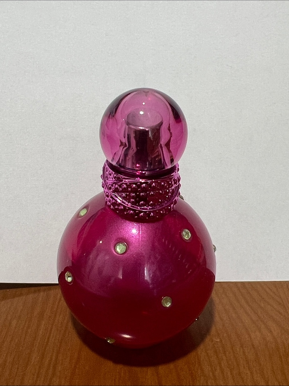 Fantasy Decorative Pink Crystal-Accent Glass Bottle - 30ml